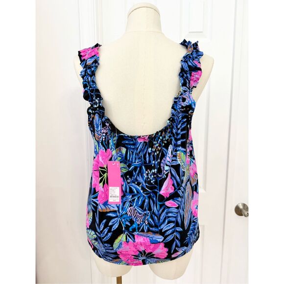 Lilly Pulitzer Womens Onyx Earned Stripes Damalia Knit Pajama Tank Size XXL NWT - Picture 3 of 8